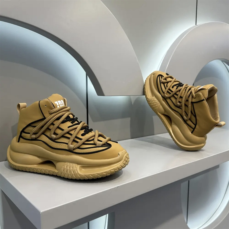 GA352 - Giày bố nam cổ cao lưới thoáng khí đế dày phong cách thể thao thu đông 2024_thumbnail_6