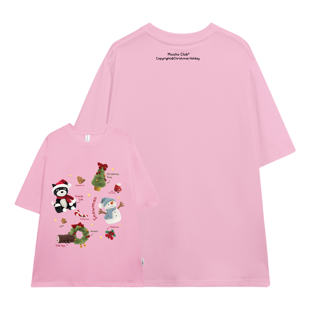 Áo thun nữ giáng sinh noel form rộng chất vải cotton 4 chiều thoáng mát ATD1715 Miucho in mix_thumbnail_12