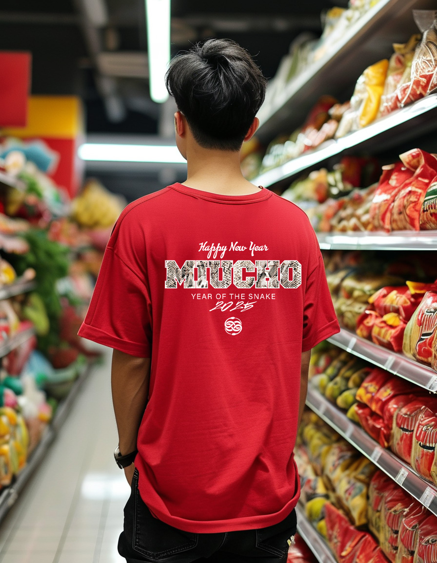 Áo phông tết form rộng cổ tròn vải cotton 4c co giãn thoáng mát 1825 Miucho Iconic in typography_thumbnail_4