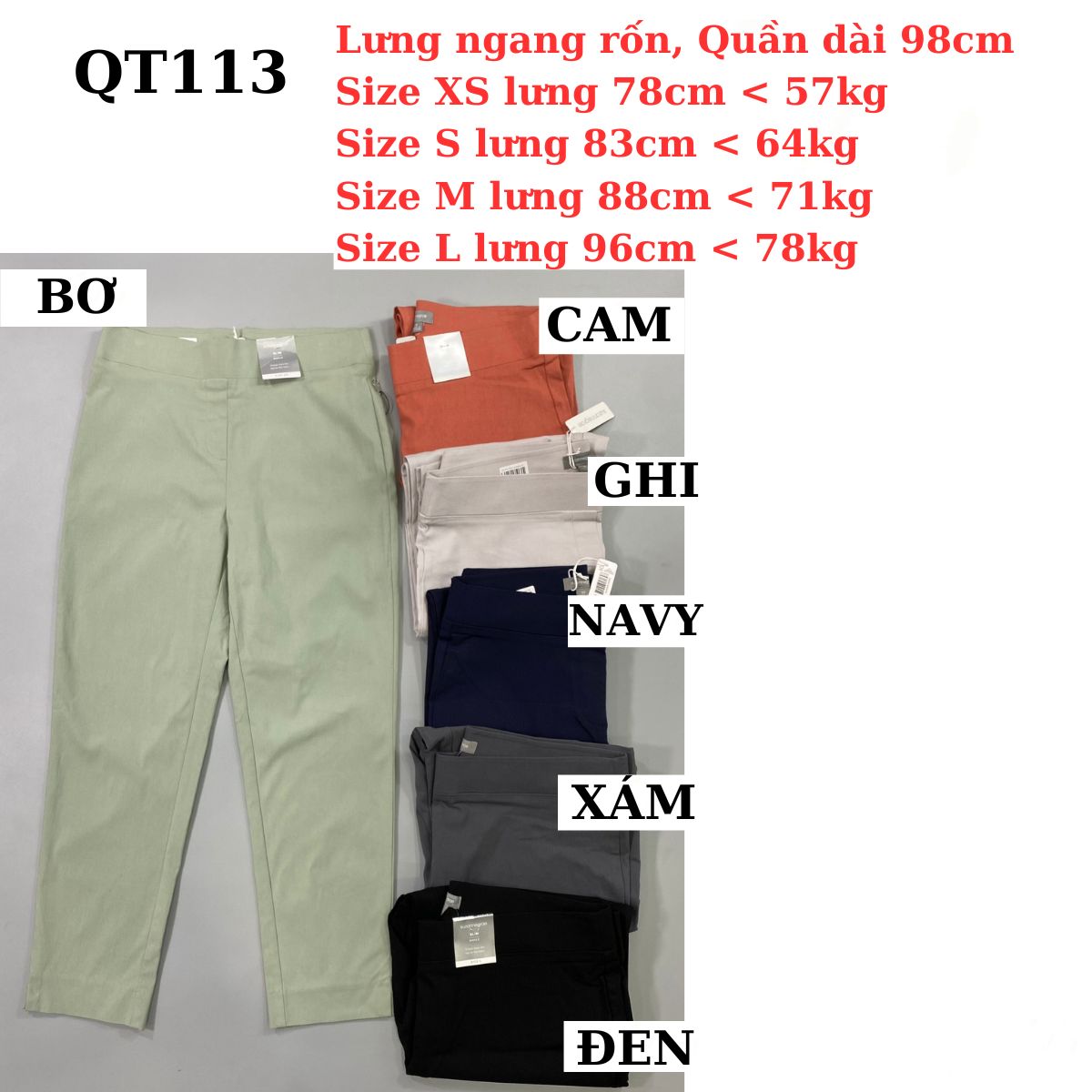 QT113- Quần tây Baggy S.G