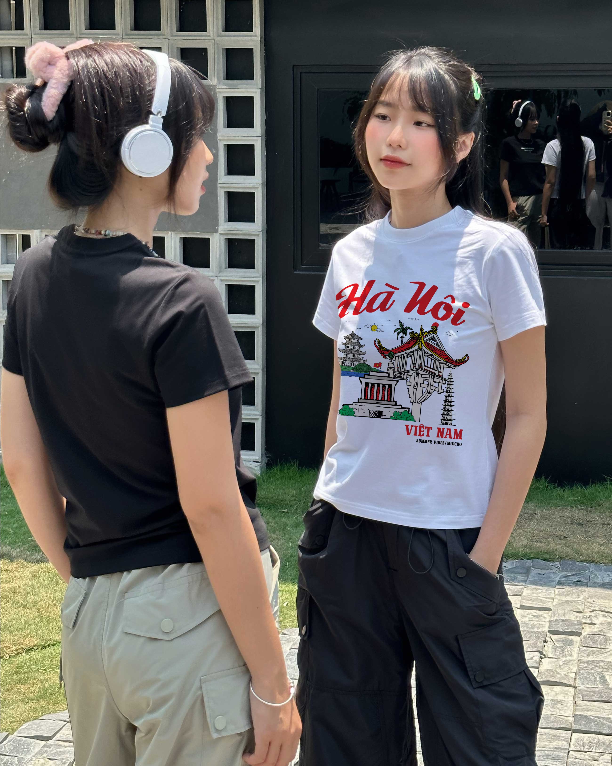 Áo thun baby tee form ôm xinh xắn ABD1277 Miucho tay ngắn cổ tròn in hình Hà Nội_thumbnail_4