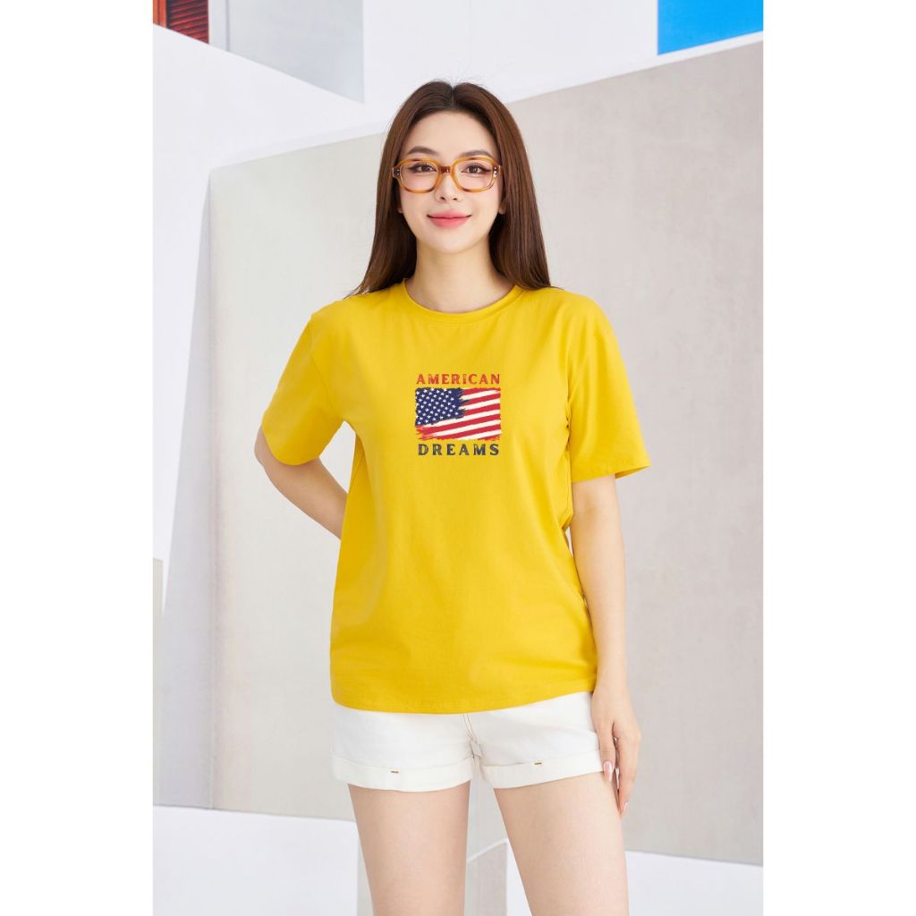 [Form Rộng] Áo thun nữ in hình 'American Dreams' - LOZA RT8157