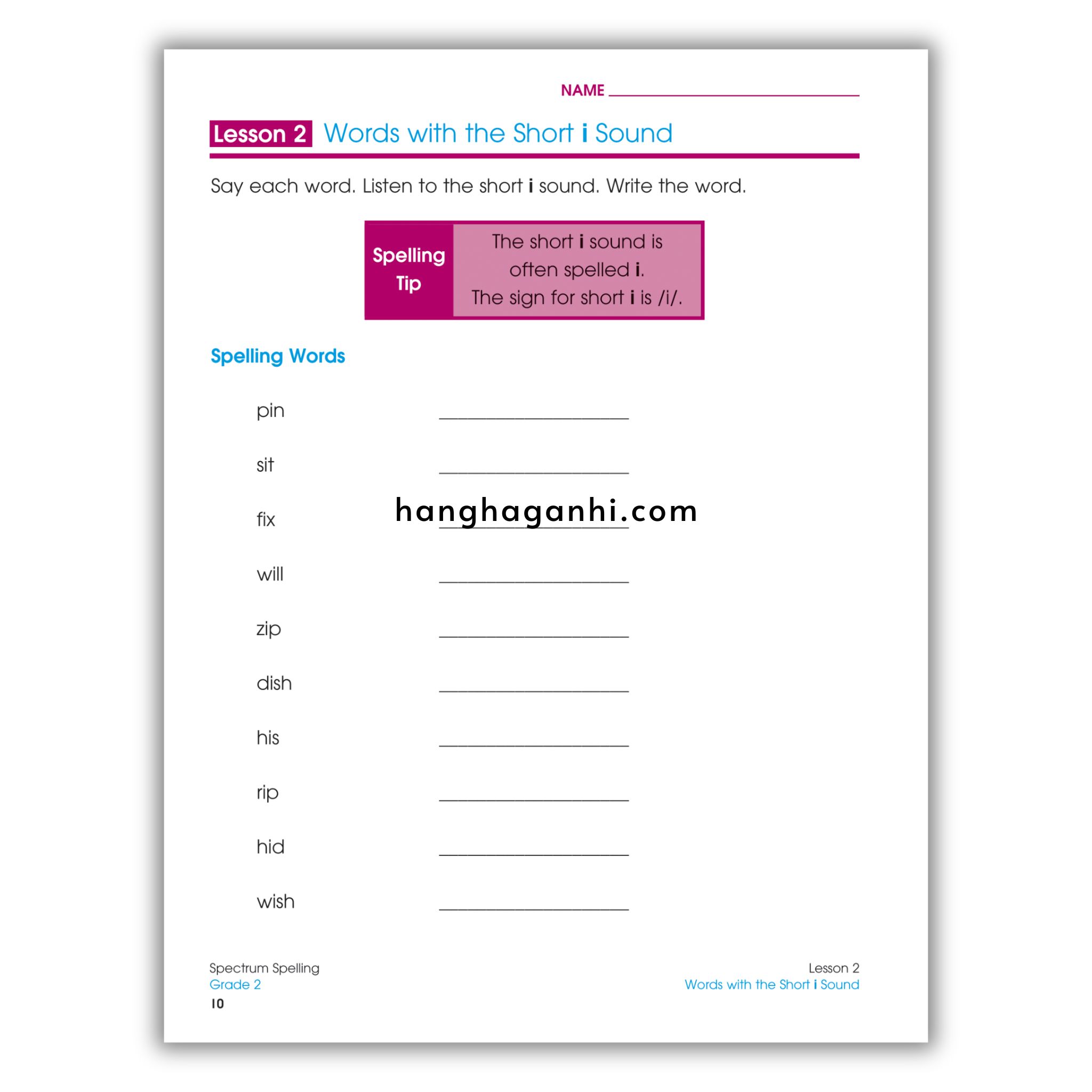 Sách Spectrum Spelling Workbook Grade 2_thumbnail_3