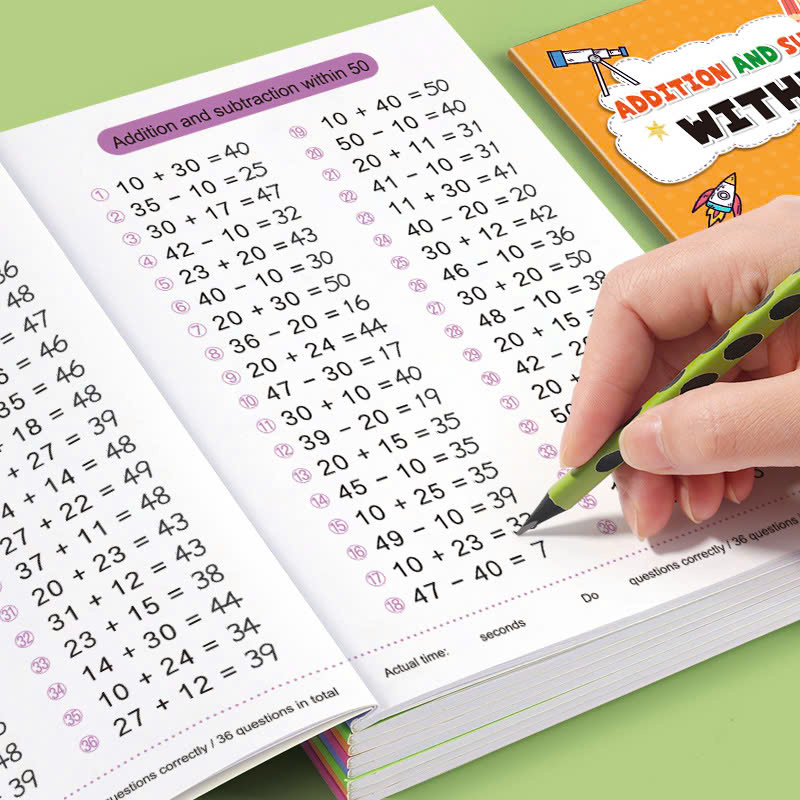 Toán cộng trừ mầm non, tiền tiểu học Mental Arithmetic within 20,50,100_thumbnail_2