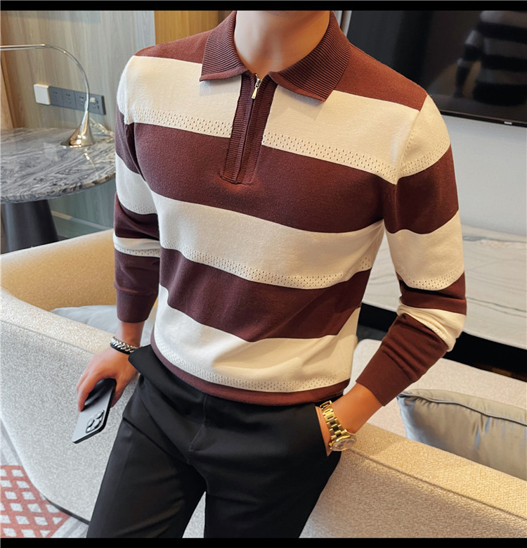 PA09 – Áo len nam dệt kim kẻ sọc cổ trụ, dáng ôm business casual mùa đông 2025_thumbnail_6