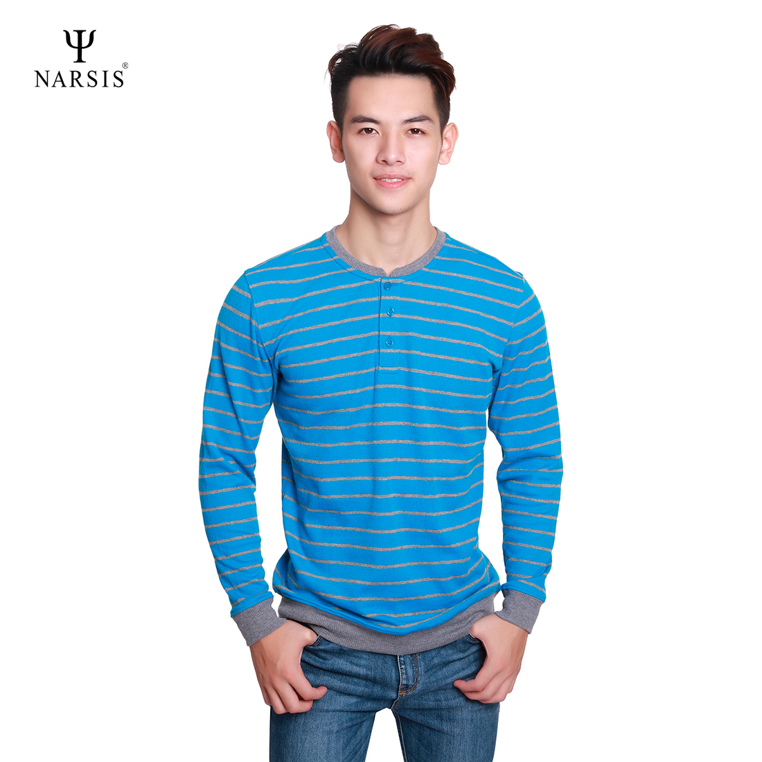 ÁO NAM THU ĐÔNG D7052 NARSIS CHẤT LIỆU THOÁNG MÁT, DỄ CHỊU, THOẢI MÁI CẢ NGÀY, DỄ VẬN ĐỘNG_thumbnail_2