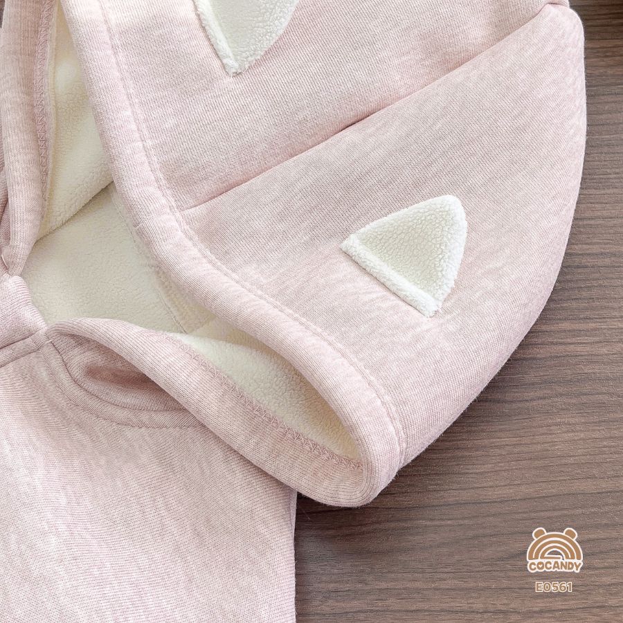 ÁO khoác dài tay nỉ Hồng túi ốp mèo_thumbnail_3