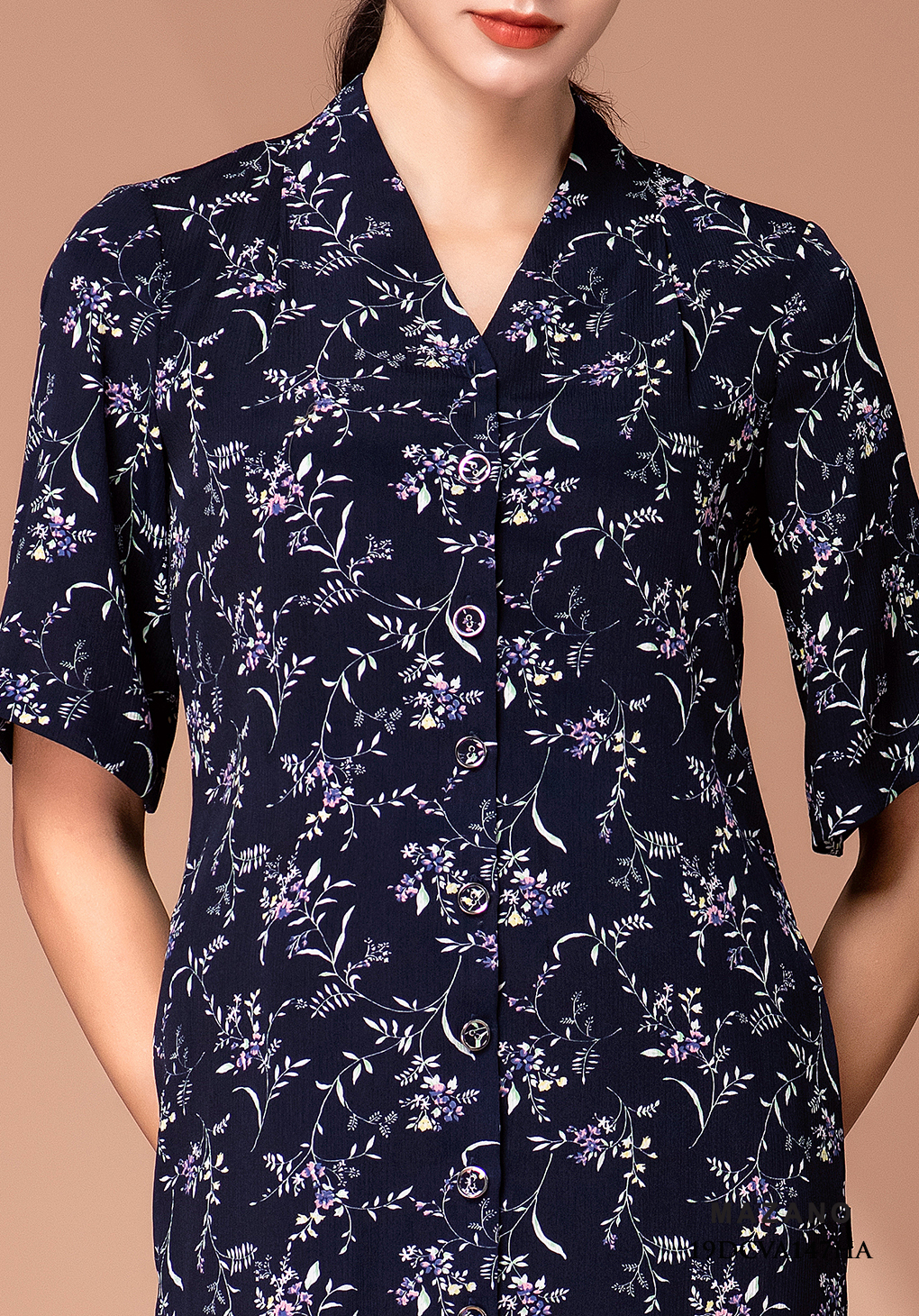 Đầm xanh than hoa xanh giả sơ mi_thumbnail_4