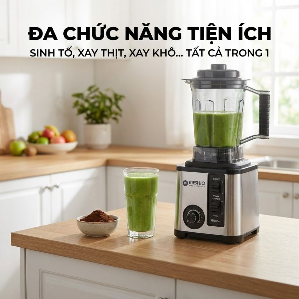 Máy Xay Sinh Tố Công Nghiệp Đa Năng Mishio MK446 (3.0L) - Công Suất 800W_thumbnail_7