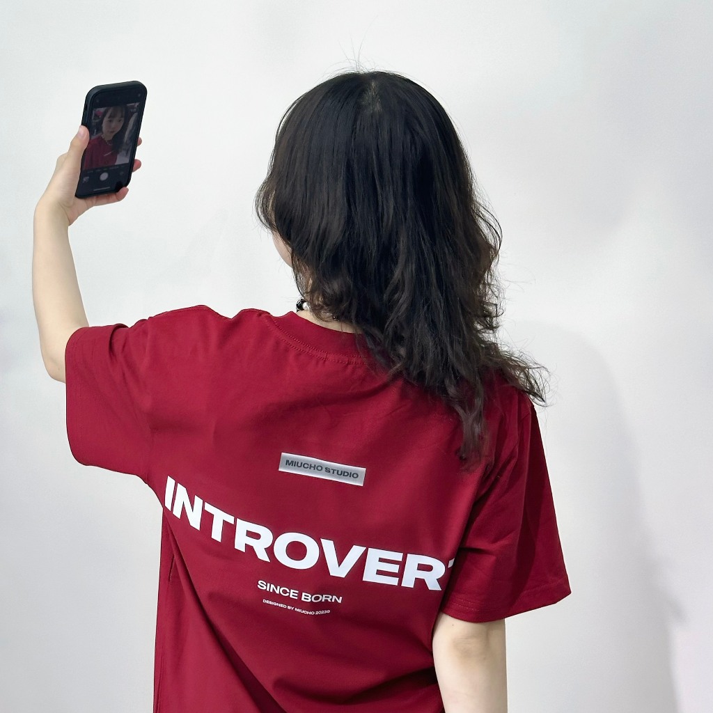 Áo thun unisex form rộng AT383 Miucho chất vải cotton in brand name_thumbnail_2