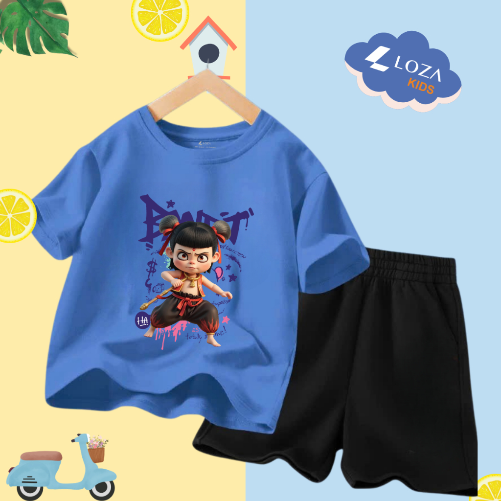 Bộ đồ cho bé trai in hình Natra -  Loza Kids SB243_thumbnail_1
