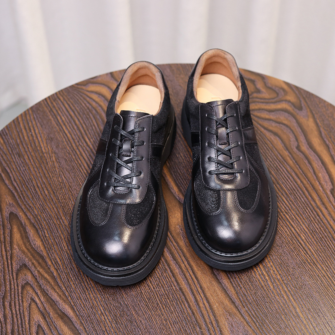 Giày công sở nam 2025, da bò lớp đầu tiên, phong cách Anh Quốc, cổ thấp, đế dày, thời trang và thoải mái_thumbnail_2
