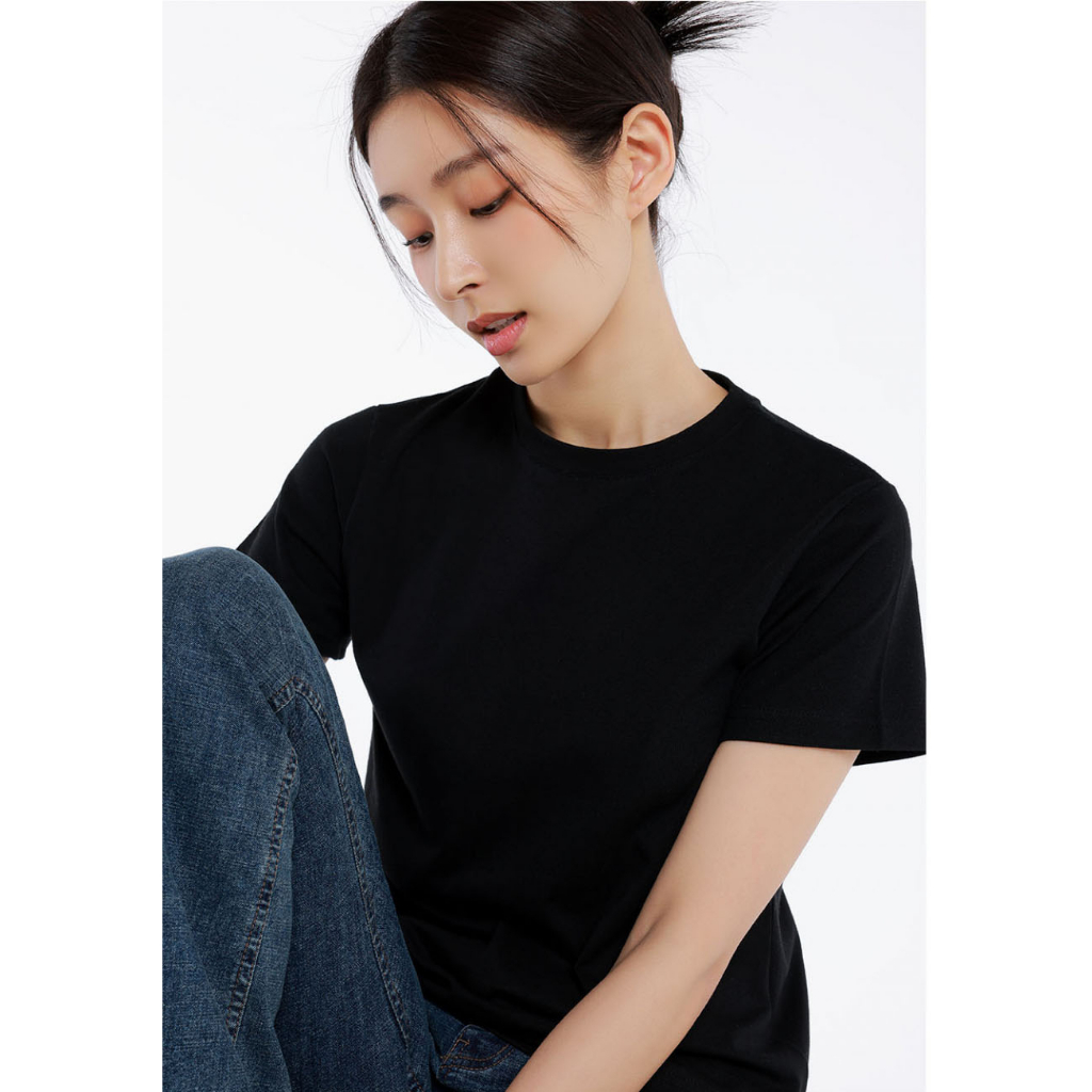 Áo thun baby tee trơn ABT01 Miucho vải cotton cổ tròn in basic_thumbnail_6