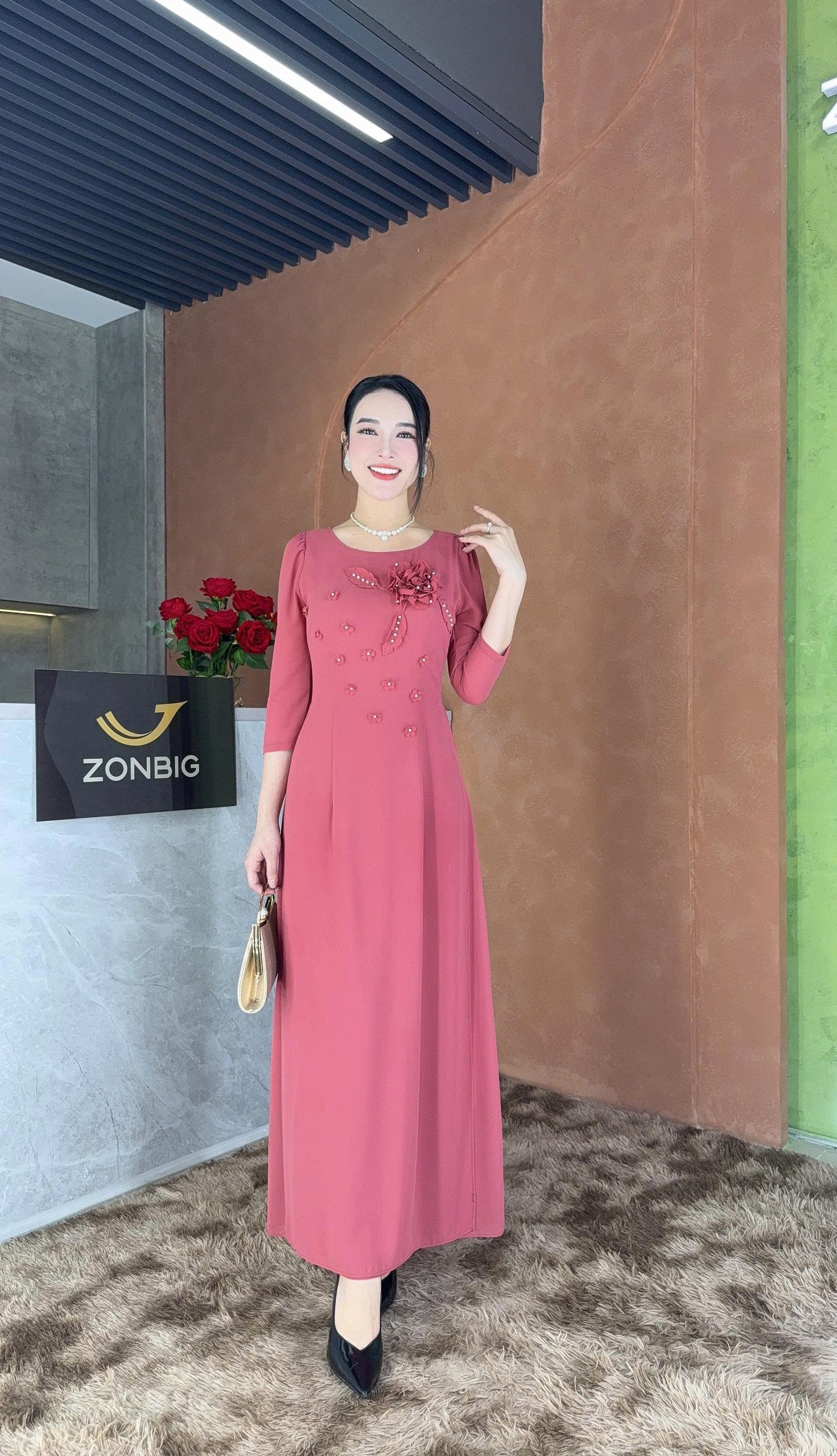 Đầm giả áo dài -Y1576 - Thương hiệu Zonbig_thumbnail_4