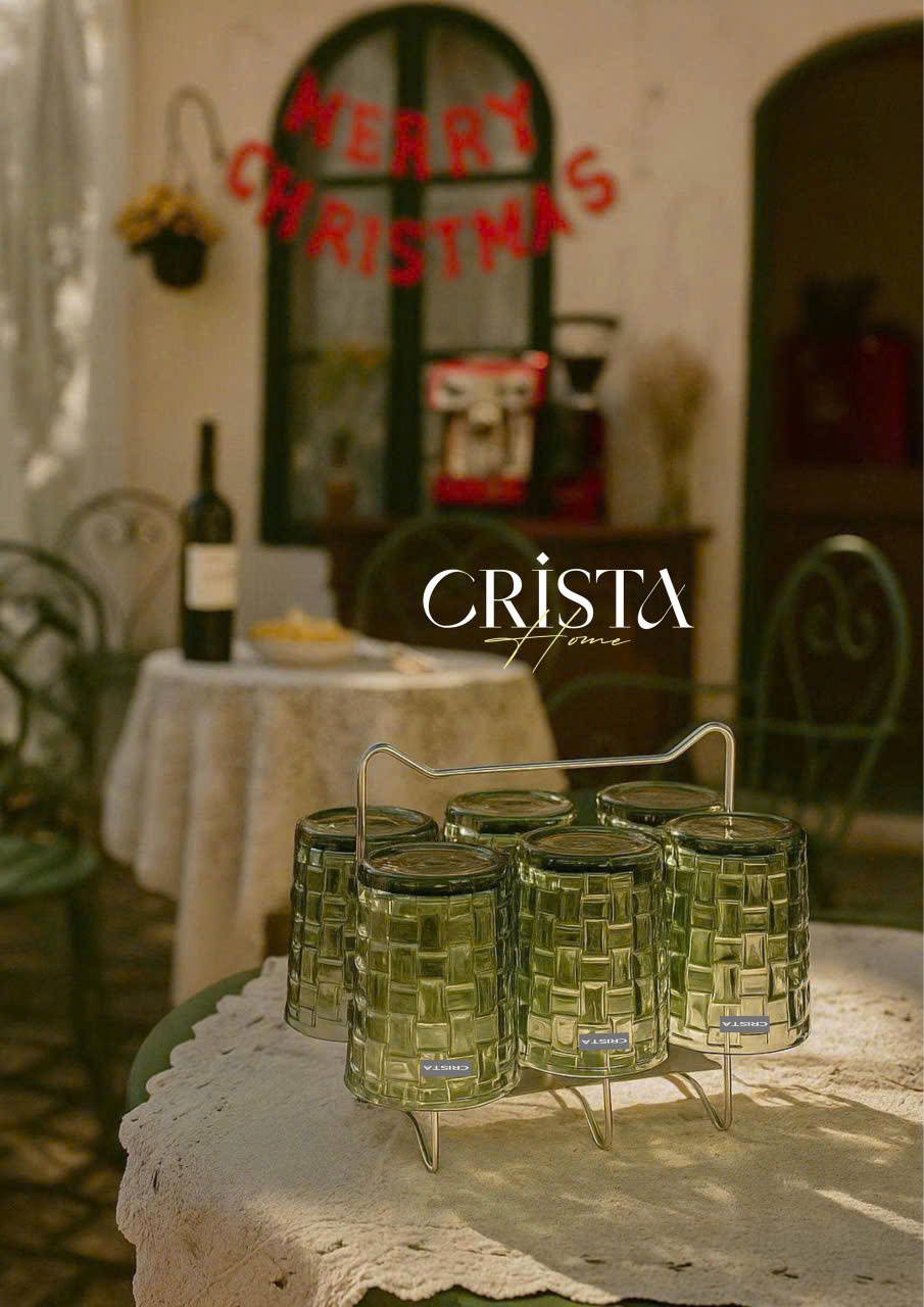 Bộ 6 cốc thủy CRISTA HOME tinh vân caro 280ml_thumbnail_5