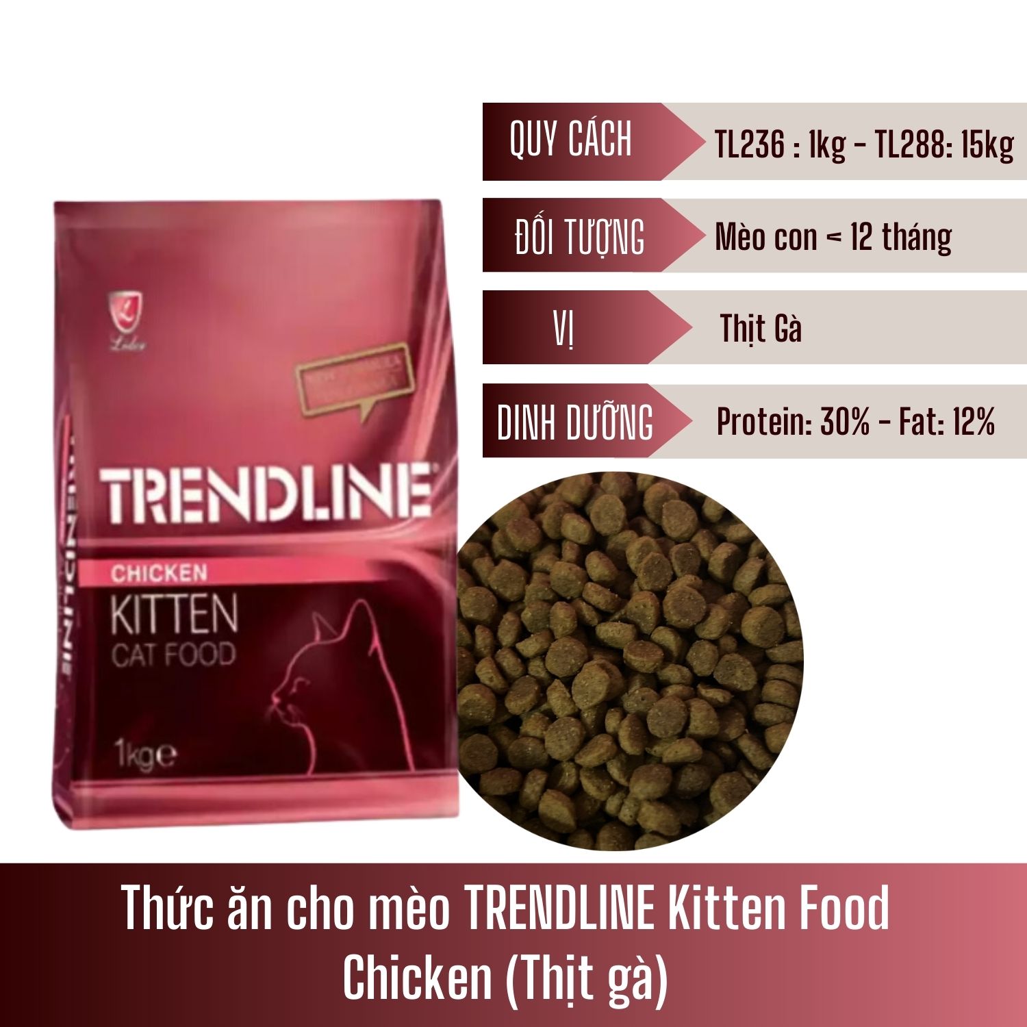 Thức ăn cho mèo TRENDLINE Kitten Food Chicken (Thịt gà) 1KG_thumbnail_1