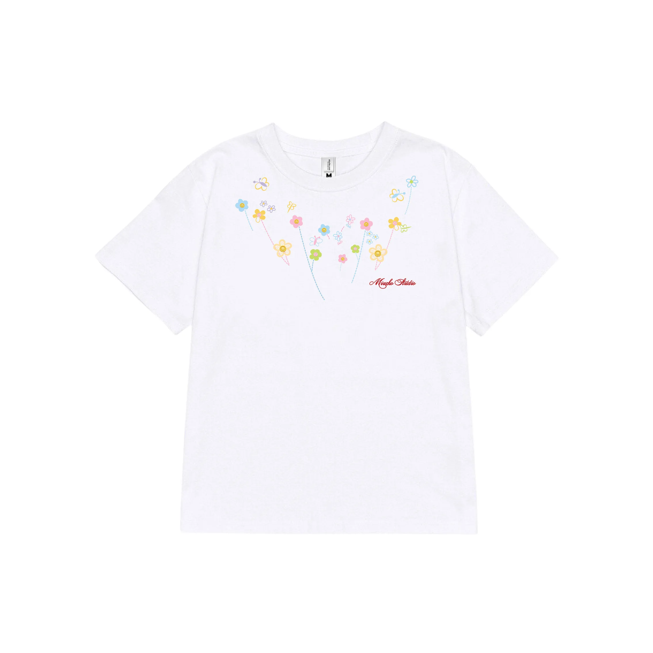 Áo baby tee nữ chuẩn form tôn dáng Miucho vải cotton co giãn 2 chiều thoáng mát cổ tròn in mix 2652_thumbnail_0