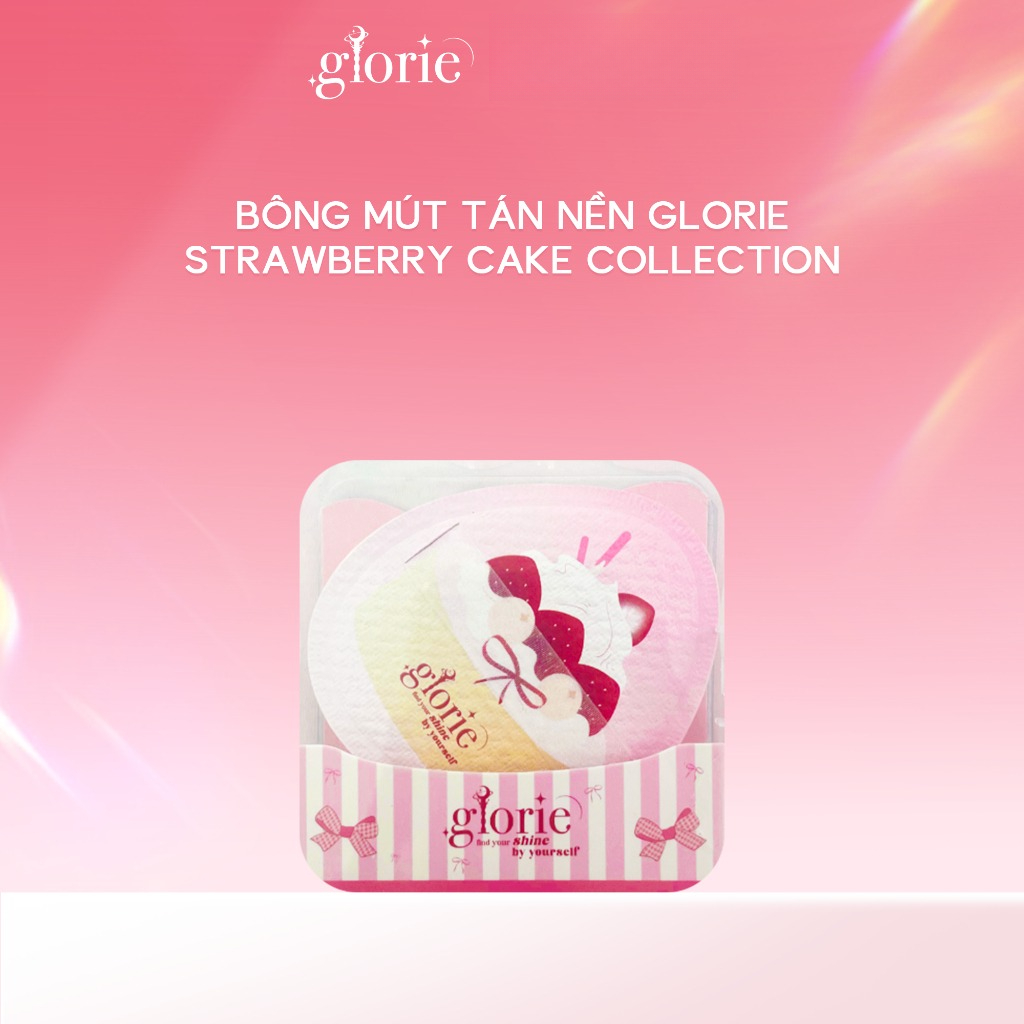 [GLORIE] Mút tán nền Glorie Strawberry Cake Collection