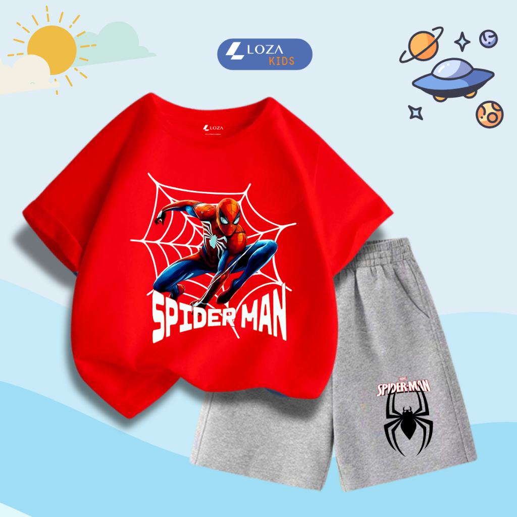 Bộ đồ bé trai in hình 'Mavel - Spiderman' - Loza Kids SB335_thumbnail_8