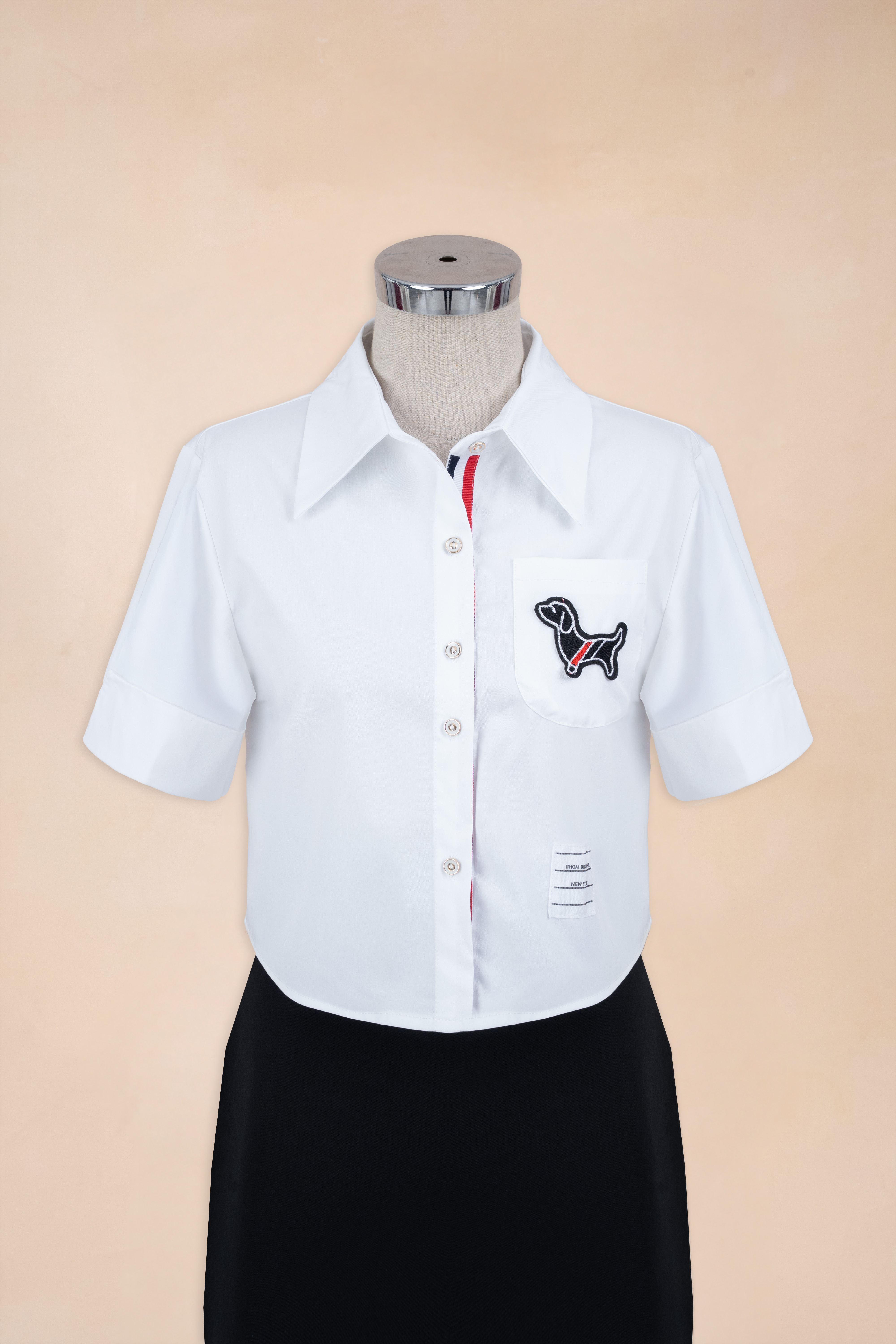 Sơ Mi Thom Thêu Cún Croptop