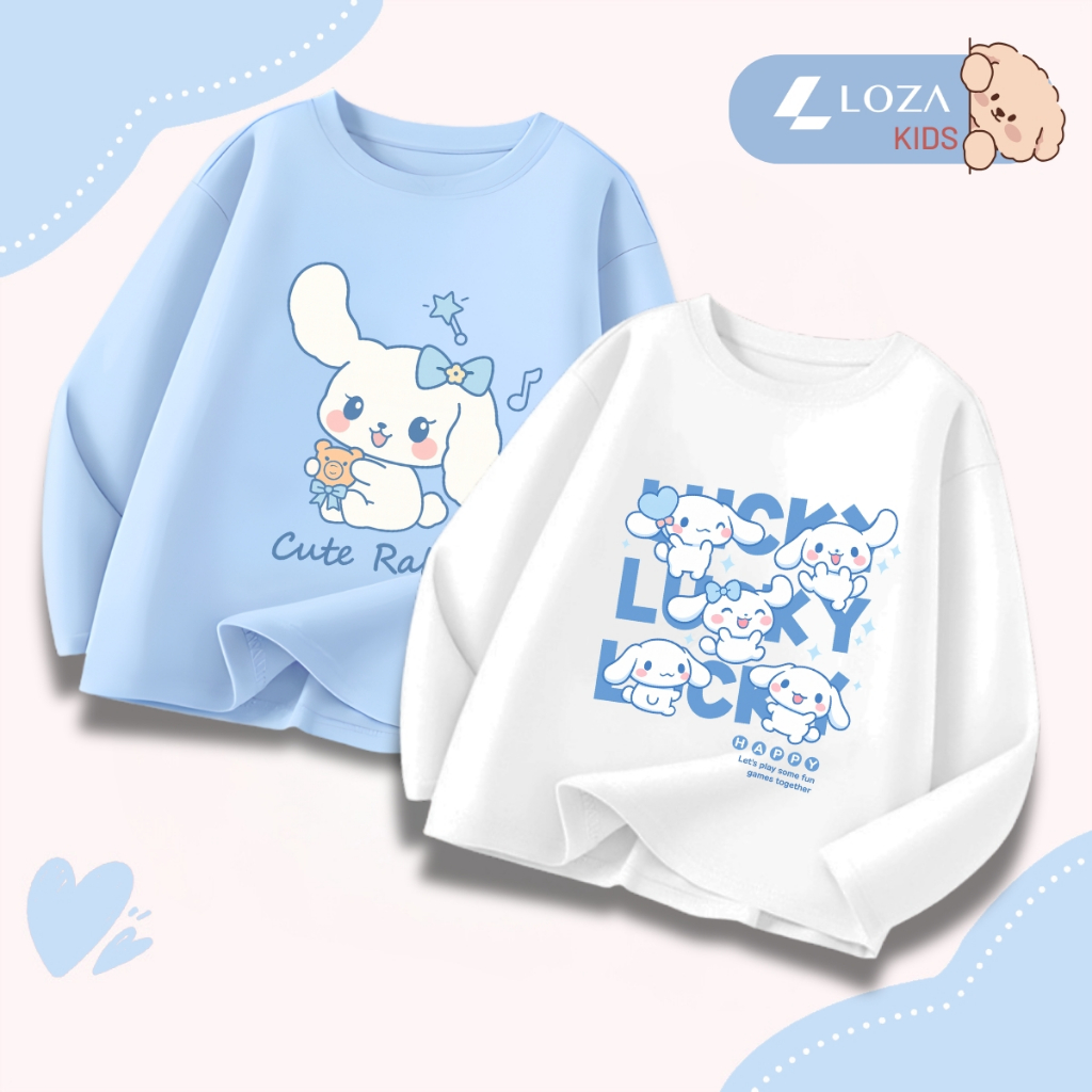 Áo thun dài tay bé gái in hình Melody dễ thương - Loza Kids  KT009