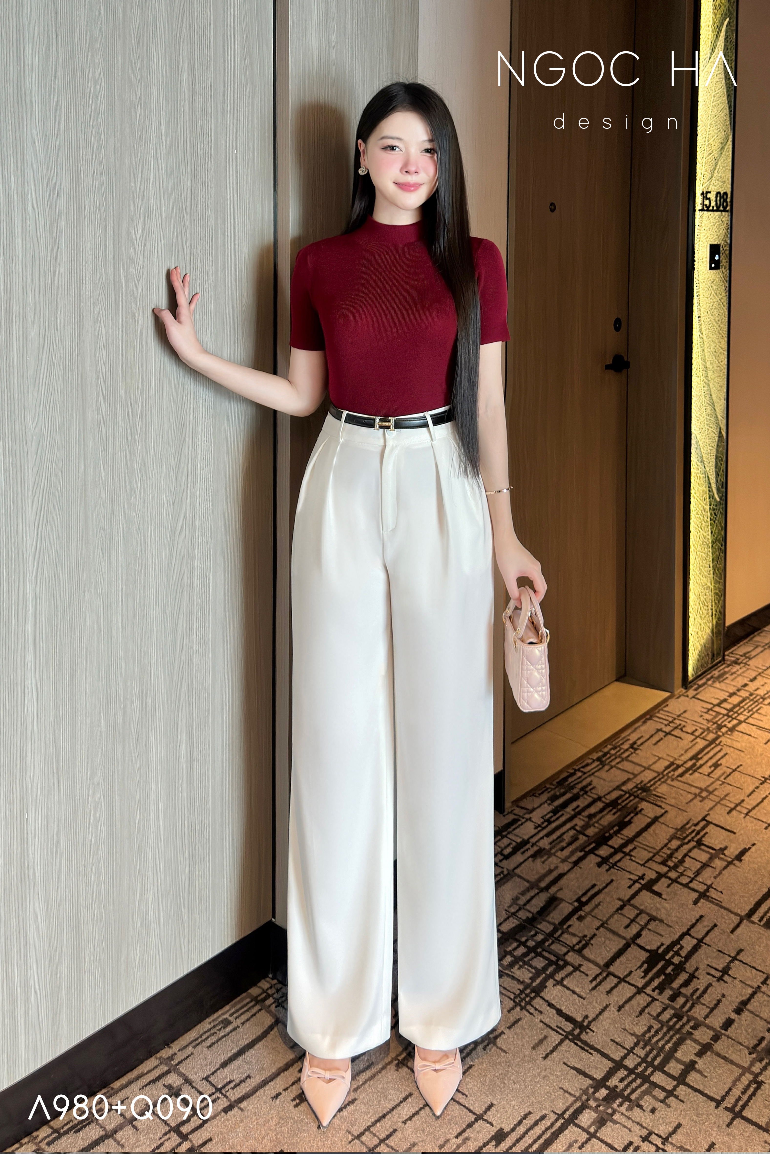 Elain Top_ Áo Len Cổ Cao Tay Cộc A980_thumbnail_2