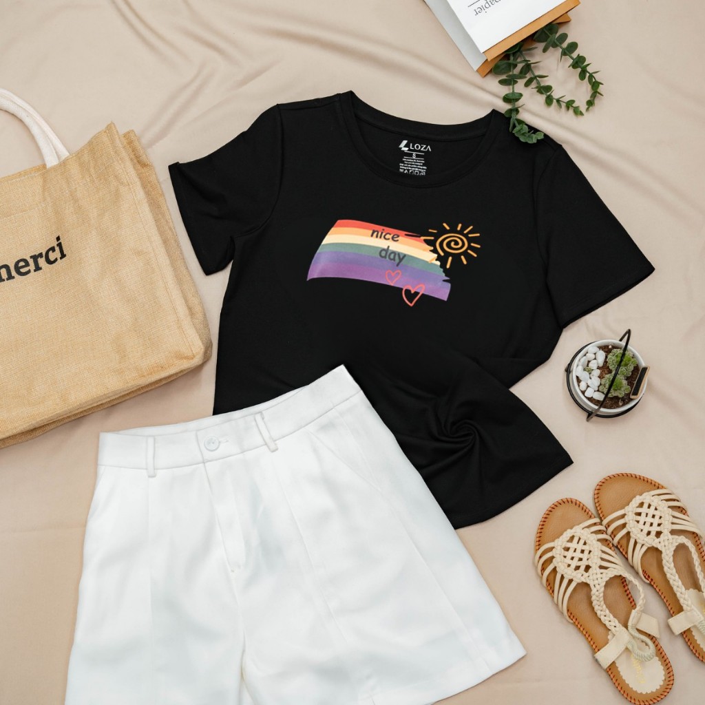 [Form Vừa] Áo thun nữ lẻ size S nhiều mẫu - Áo phông nữ Loza XA050