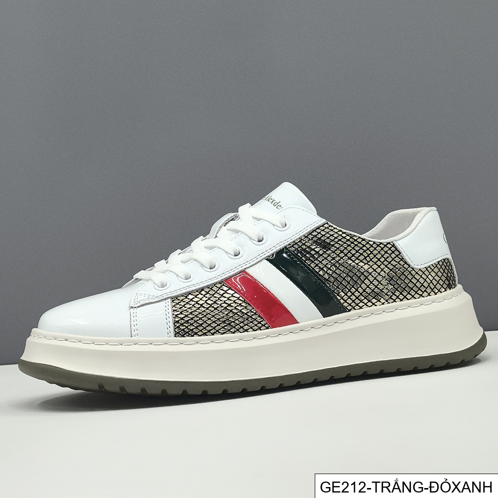 GE212 - Giày thể thao da thật giày dễ phối hợp thời trang nam Châu Âu giày lười cao cấp sang trọng nhẹ nhàng da bò lớp trên cho nam