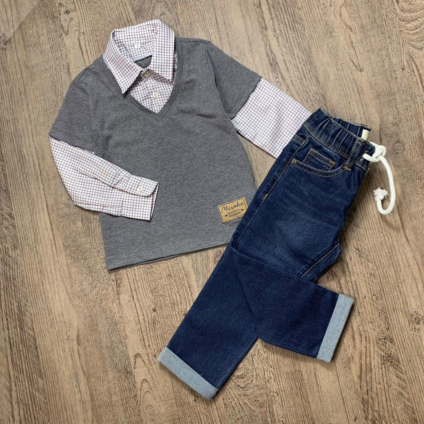 A62 ÁO THUN PHỐI SOMI BÉ TRAI