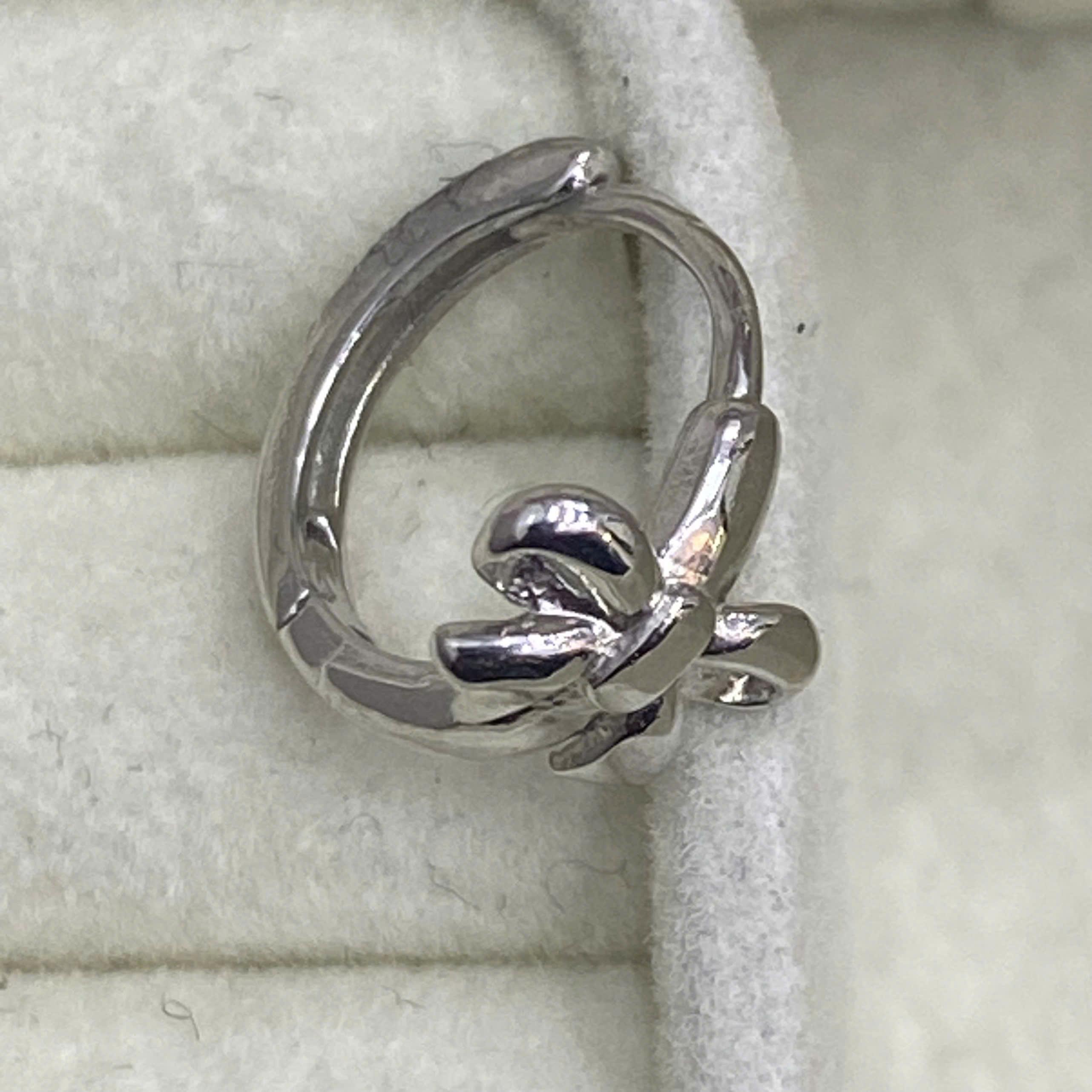 khuyên vòng bạc xi bạch kim nơ trơn size 10_thumbnail_2