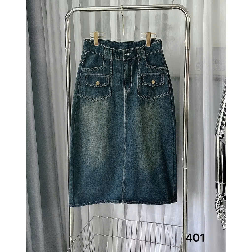 Chân váy dáng dài viền túi bigsize JV401 dành cho nàng béo mập từ 55-90kg_thumbnail_4