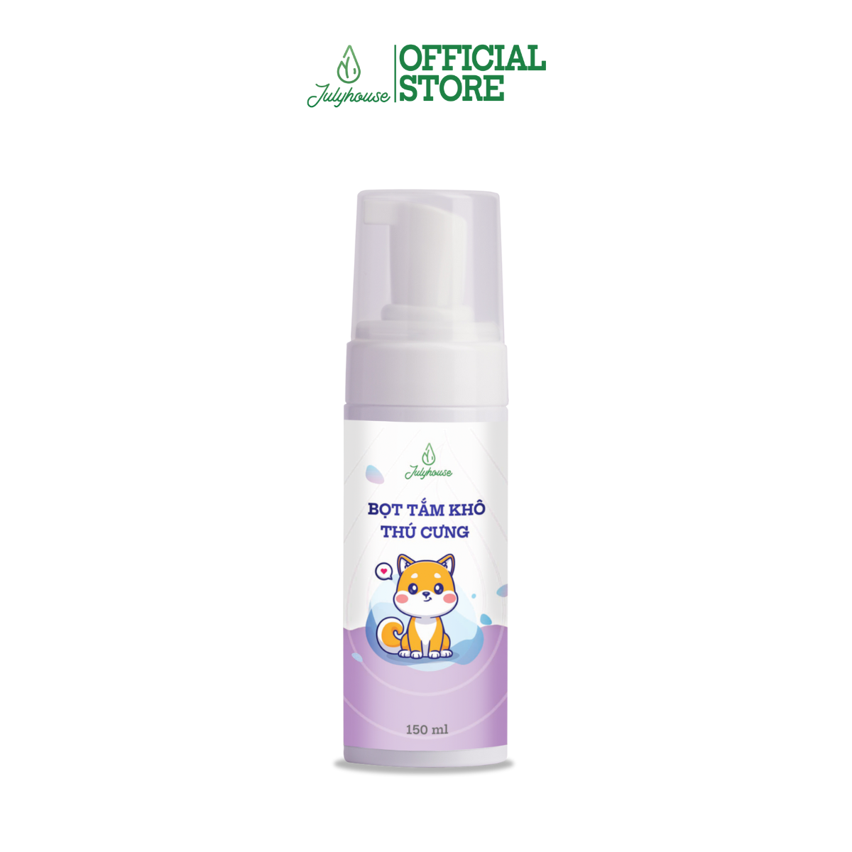 Bọt tắm khô thú cưng JULYHOUSE 150ml