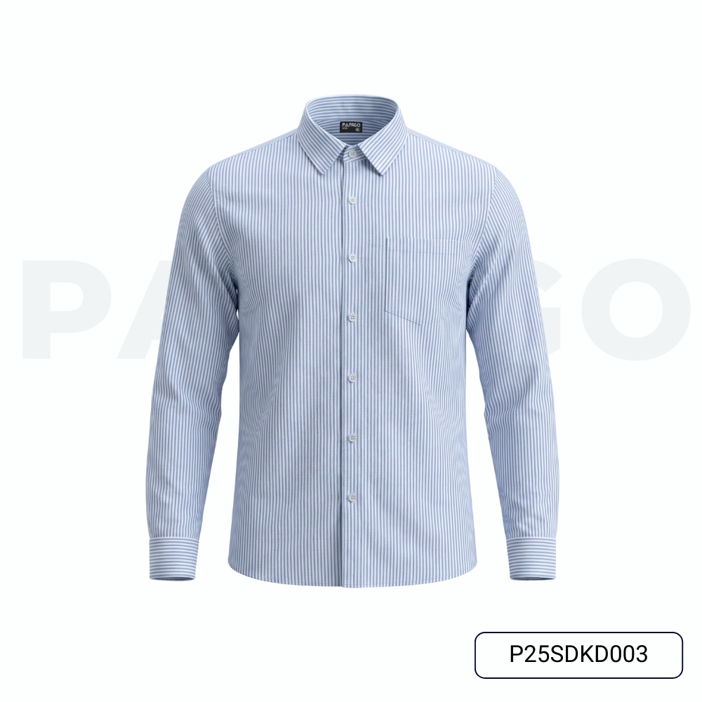 Áo sơ mi nam Trung niên tay dài chất liệu Oxford sọc cao cấp - P25SDKD003_thumbnail_10