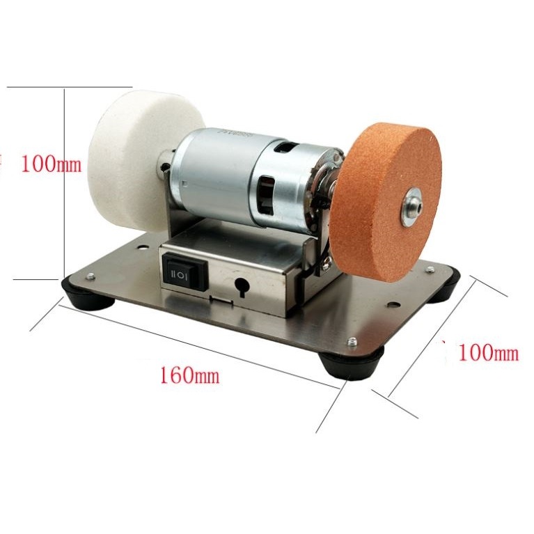 Máy mài đá 2 đầu mini, Máy đánh bóng, Máy mài dao kéo đa năng điều chỉnh tốc độ 2 chế độ_thumbnail_2