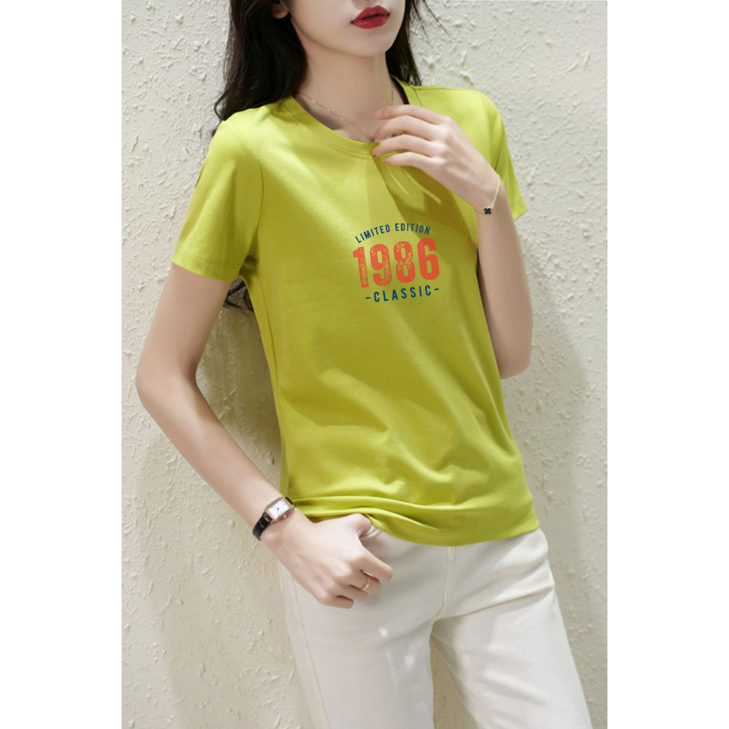 [Form Vừa] Áo phông nữ dáng vừa classic style 1986 - LOZA VT7060_thumbnail_0