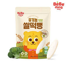 Bánh gạo miếng hữu cơ Bebedang vị Súp lơ -T8/25