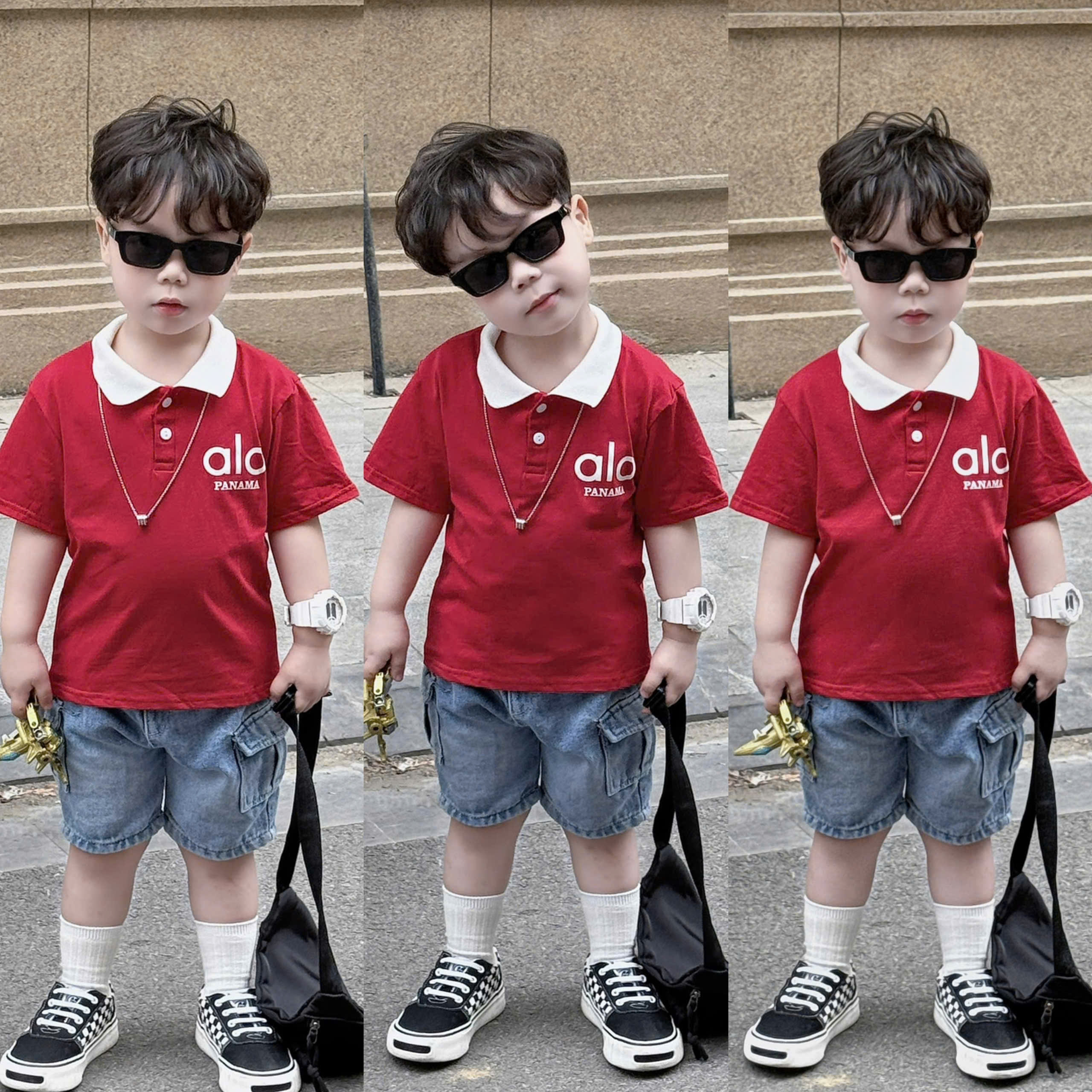 B78 BỘ POLO PHỐI CỔ ALO PANAMA - A116.870