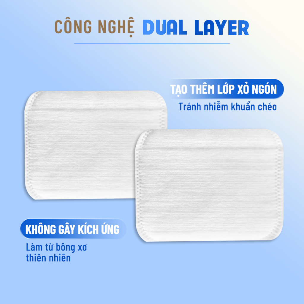 [CALLA] Bông tẩy trang Calla dạng túi hộp 80 miếng (xanh dương)