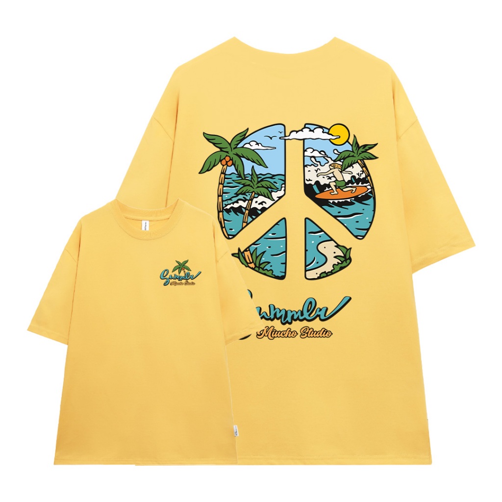 Áo phông nam mùa hè form rộng nhiều màu ATD1033 Miucho Man tay ngắn cổ tròn in mix_thumbnail_14