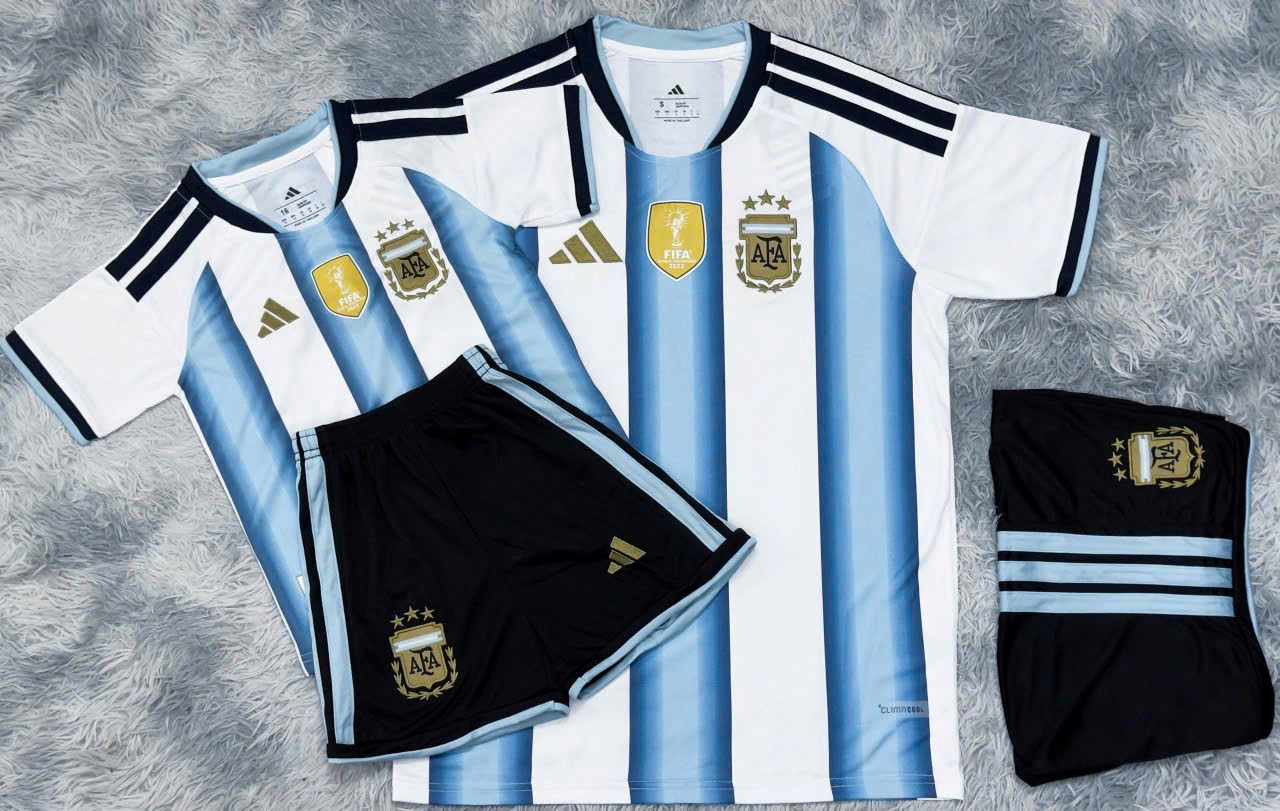 Bộ bóng đá Argentina sân nhà World Cup 2026 (chỉ nhận đặt từ 6 bộ)