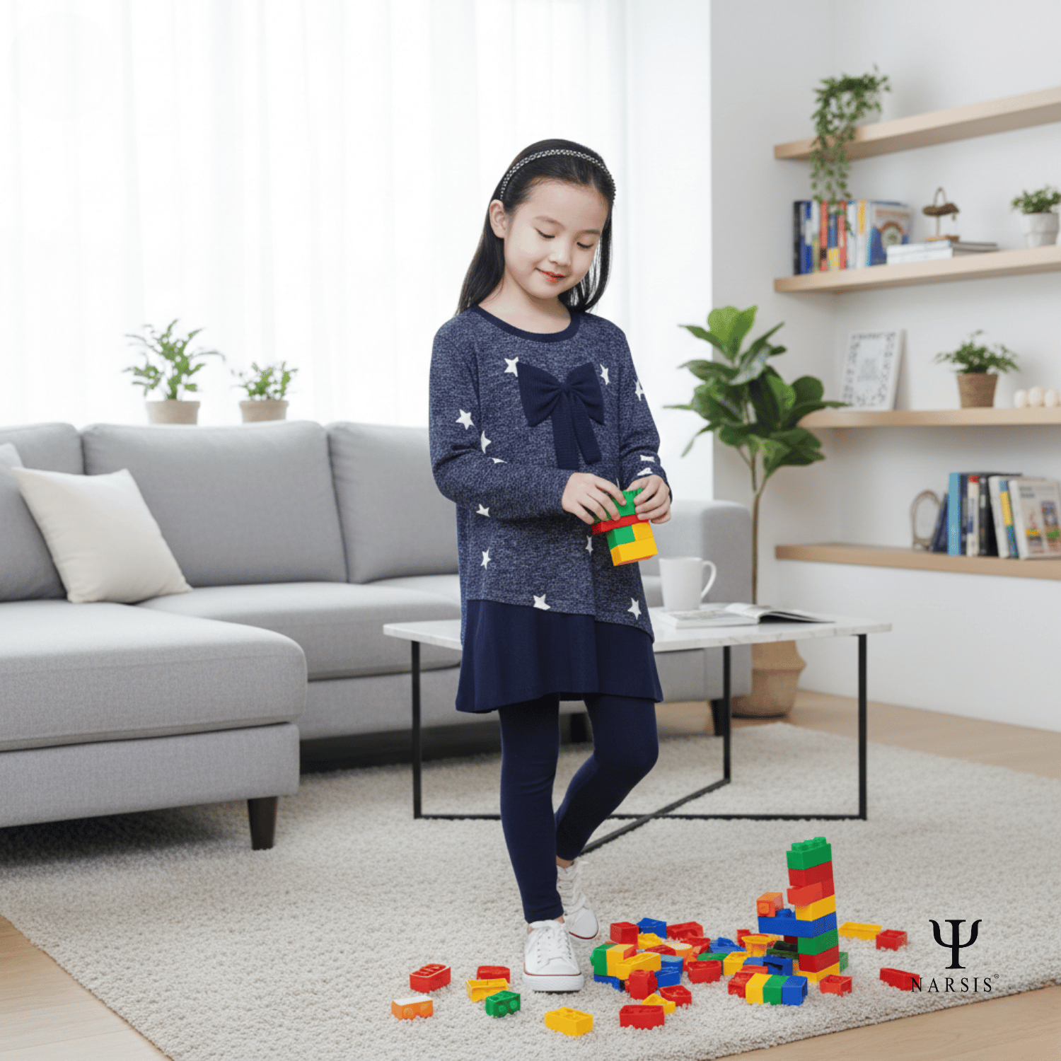 ÁO THU ĐÔNG BÉ GÁI KL0013 NARSIS VẢI LEN COTTON ẤM ÁP, THOÁNG MÁT, GIỮ ẤM TỐT, MỀM MẠI_thumbnail_3