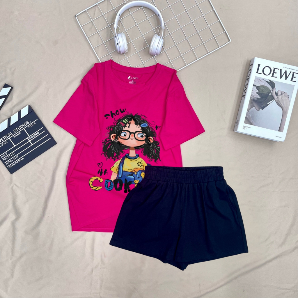 [Form rộng] Đồ bộ nữ mùa hè in hình cô gái HOT TREND - LOZA BP355-SB355_thumbnail_1