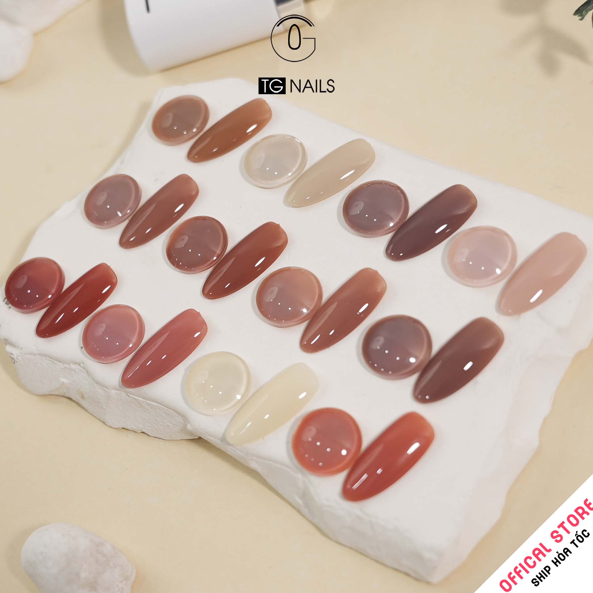 Set sơn gel 12 màu TN-TG12  Thạch Nâu TG_thumbnail_4