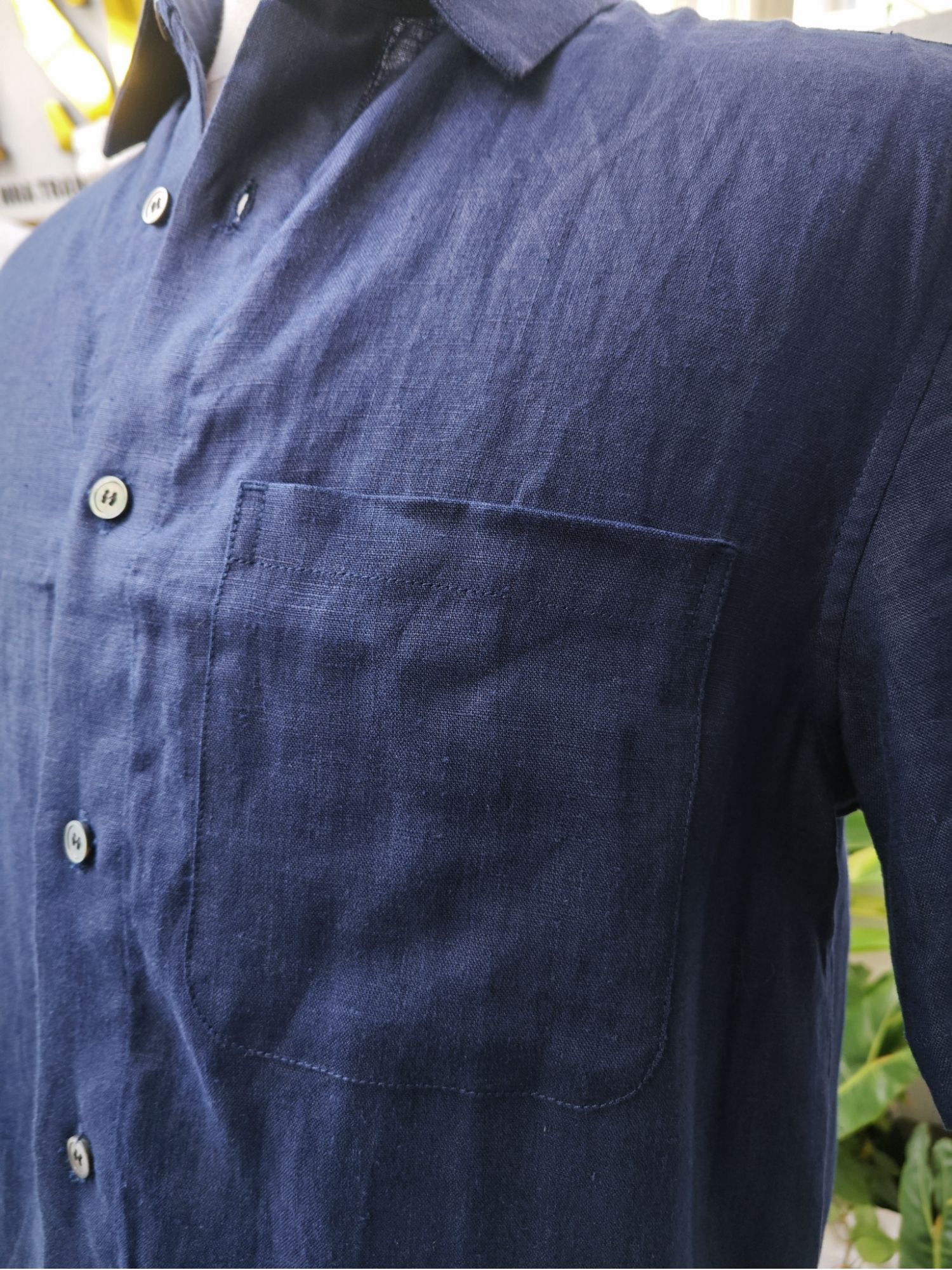 Sơ mi 100% linen tay ngắn cổ kiểu Đức_thumbnail_4