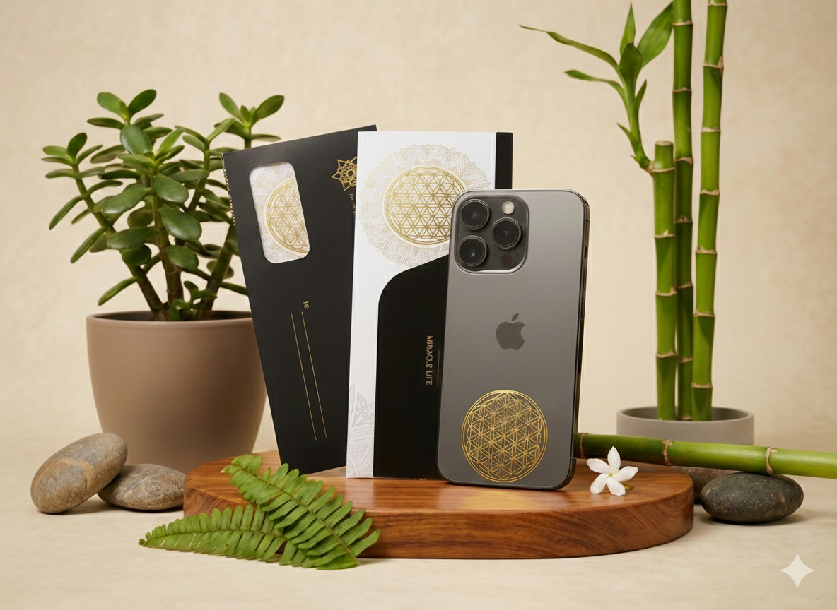 Miếng dán bảo vệ từ trường điện thoại Bông Hoa Sự Sống - Flower of Life Sticker