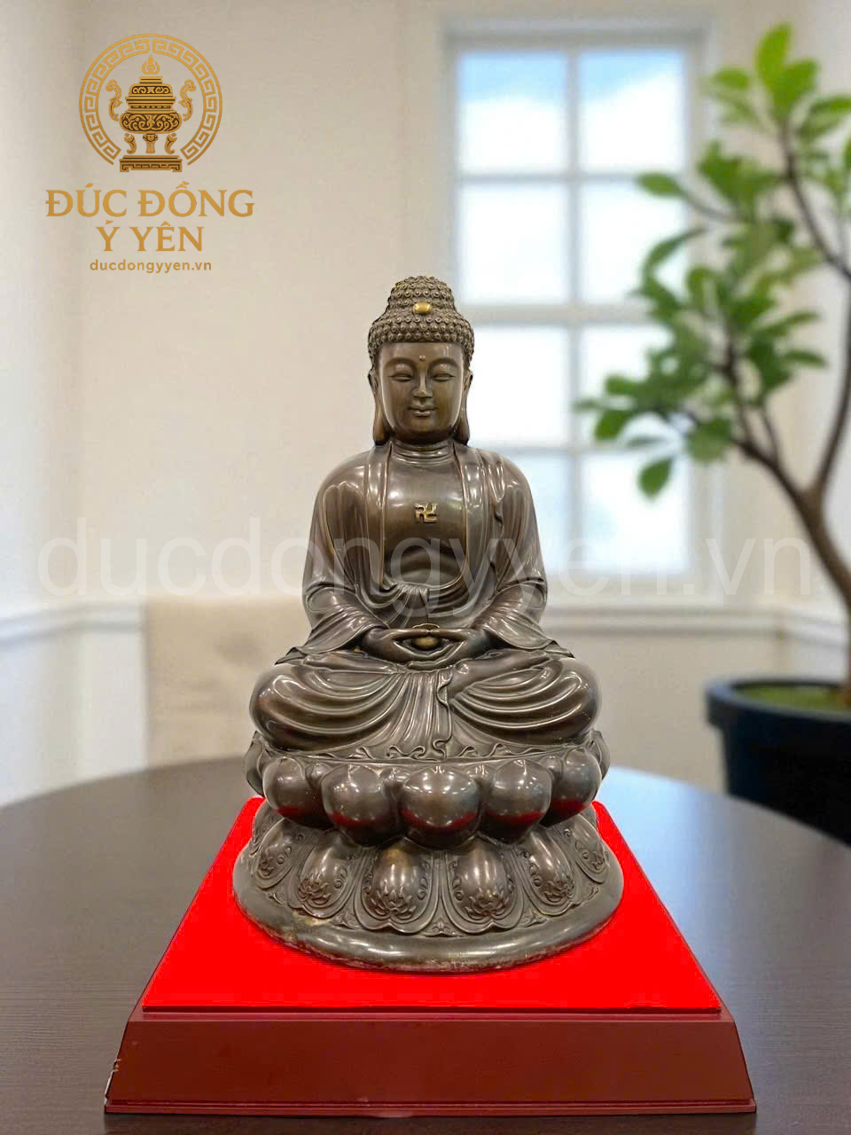 Tượng phật A Di Đà bằng đồng 