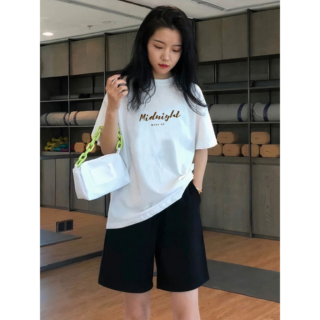 [Form Rộng] Bộ đồ nữ mùa hè Midnight - Set đồ nữ áo thun + quần đùi LOZA - BP30_thumbnail_1