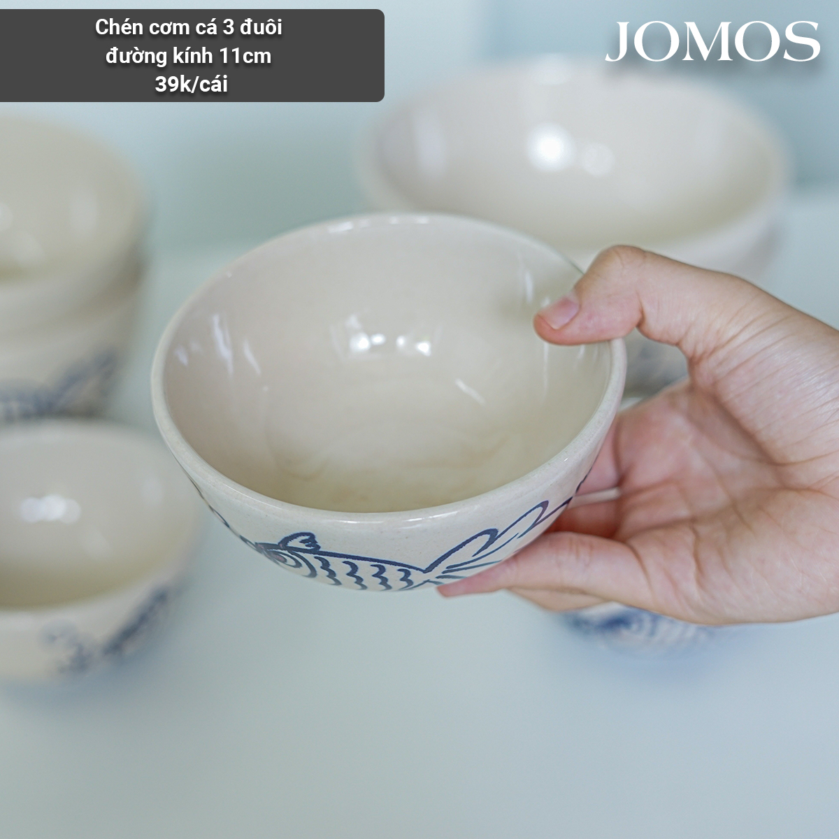 Chén cơm cá ba đuôi 11cm J000334
