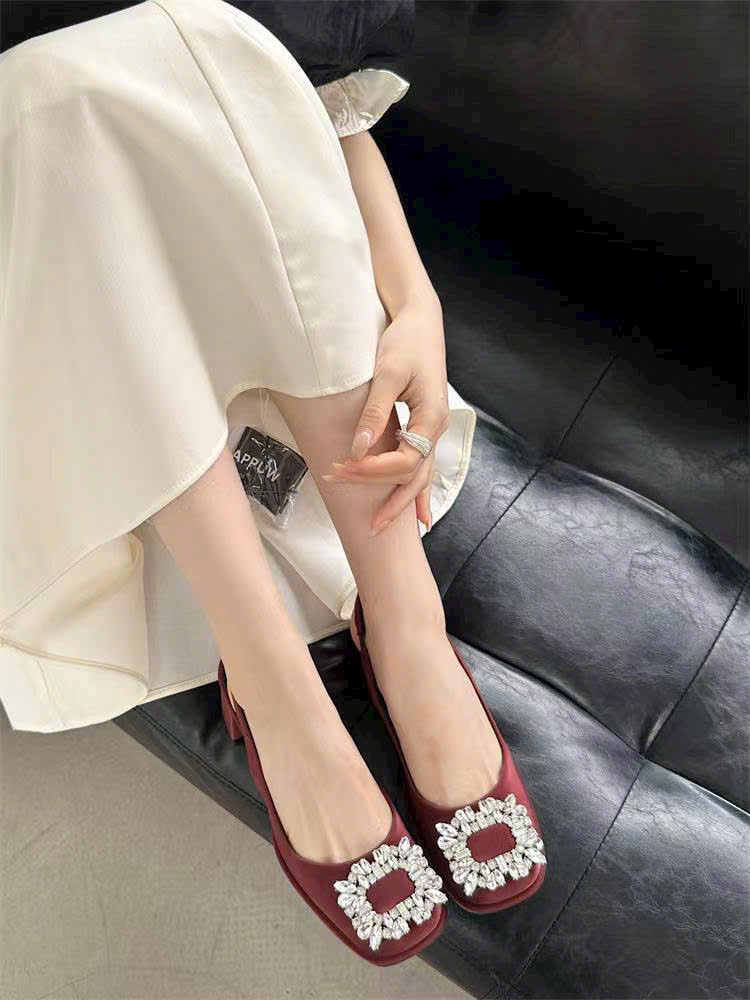 👠🕶️👜🎒….giày Xinjing khoá đá về đen mận _thumbnail_2