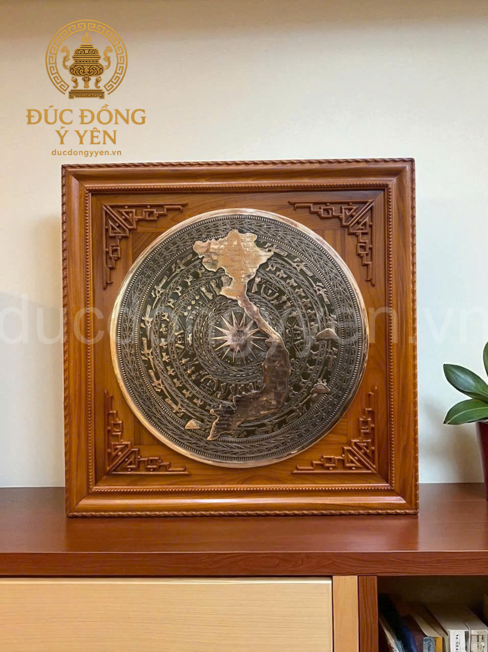 Mặt trống đồng đúc đồng đỏ bản đồ ĐK từ 60cm ( Nhận đặt theo yêu cầu )_thumbnail_2